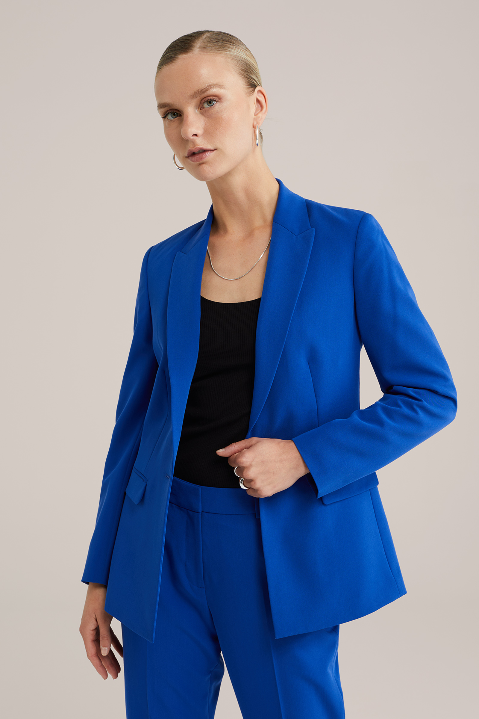 White Slim fit blazer jacket 61179