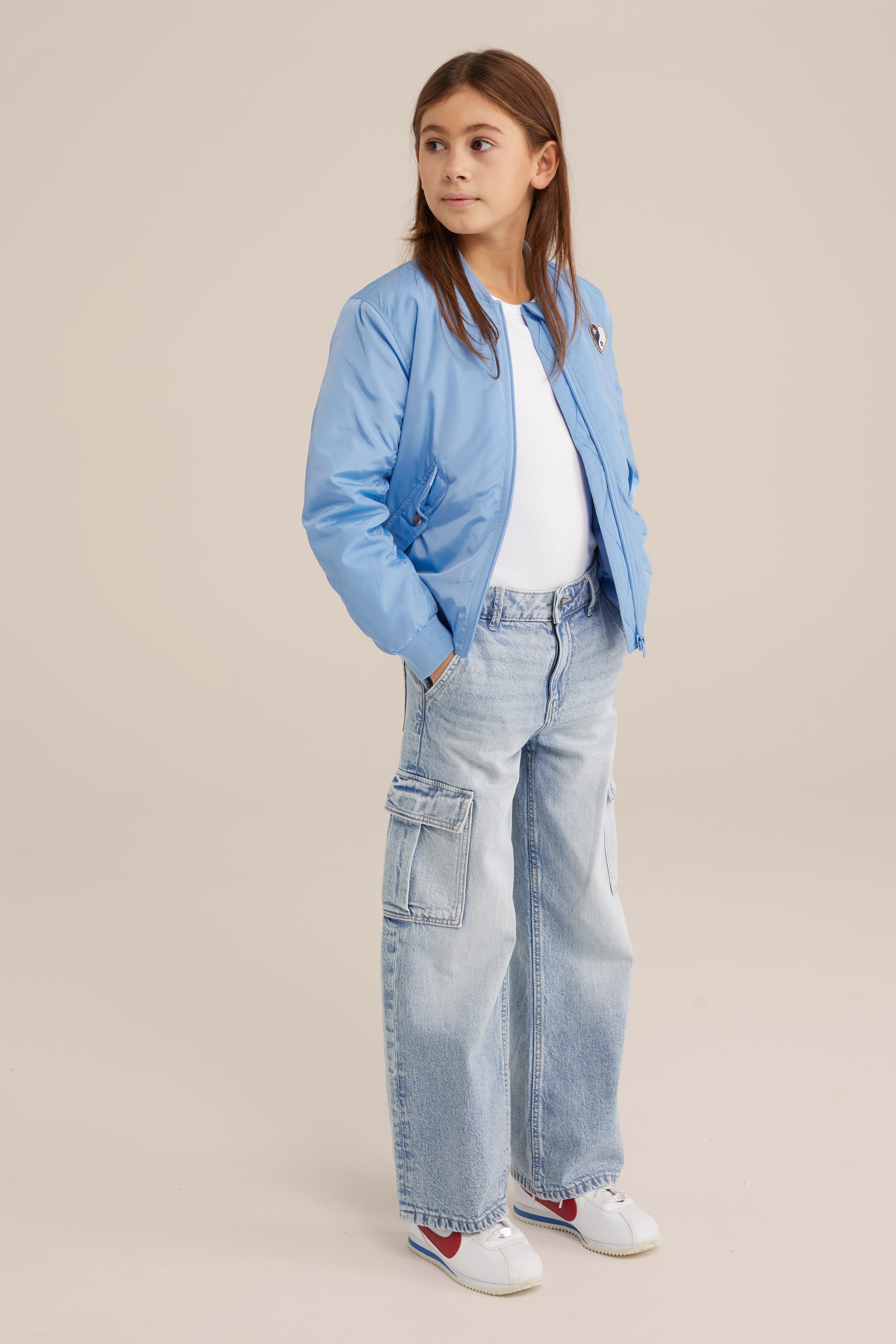 NAME IT Brede jeans voor meisjes, zwart, 134