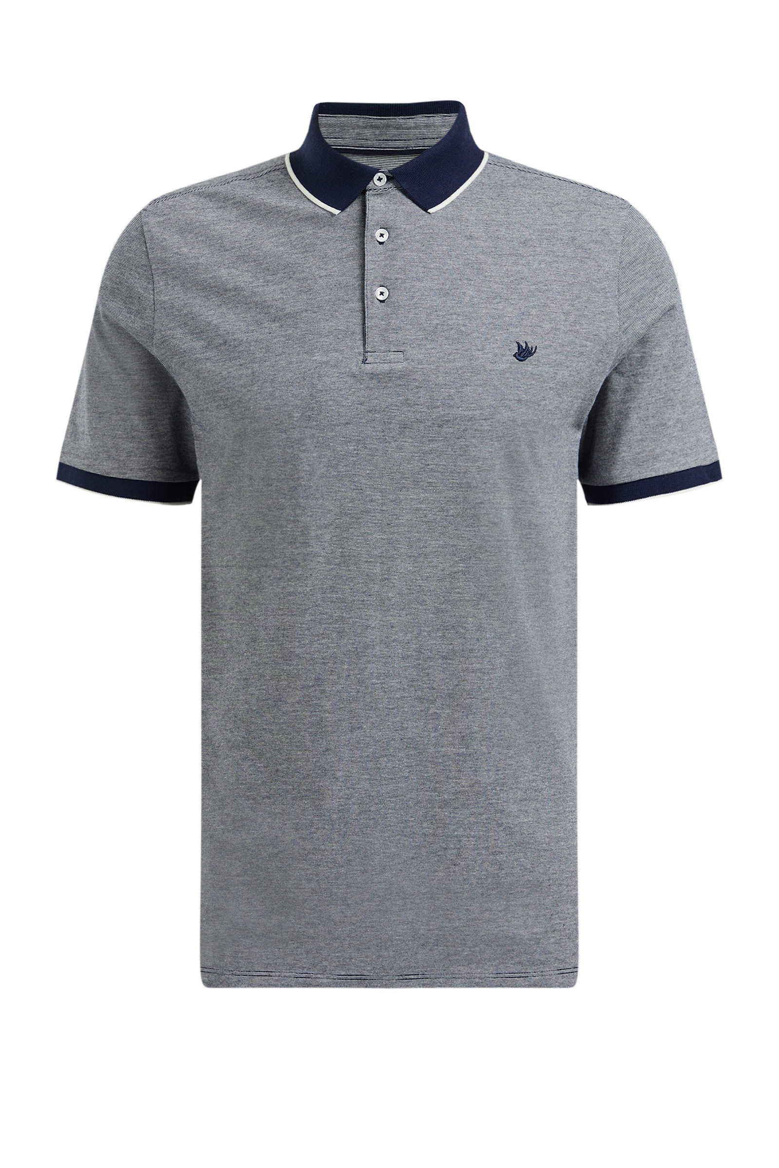 Camel Active Herren T-Shirt Mit Feinem Streifenmuster – Baumwolle, Regular Fit, Mit Logo-Stickerei