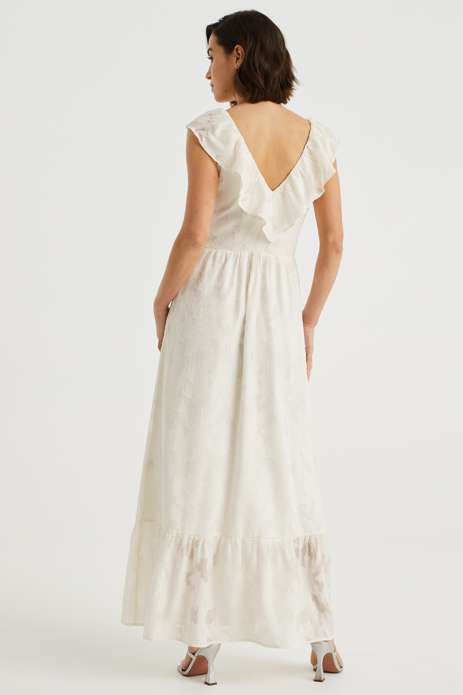 Dames maxi-jurk met dessin