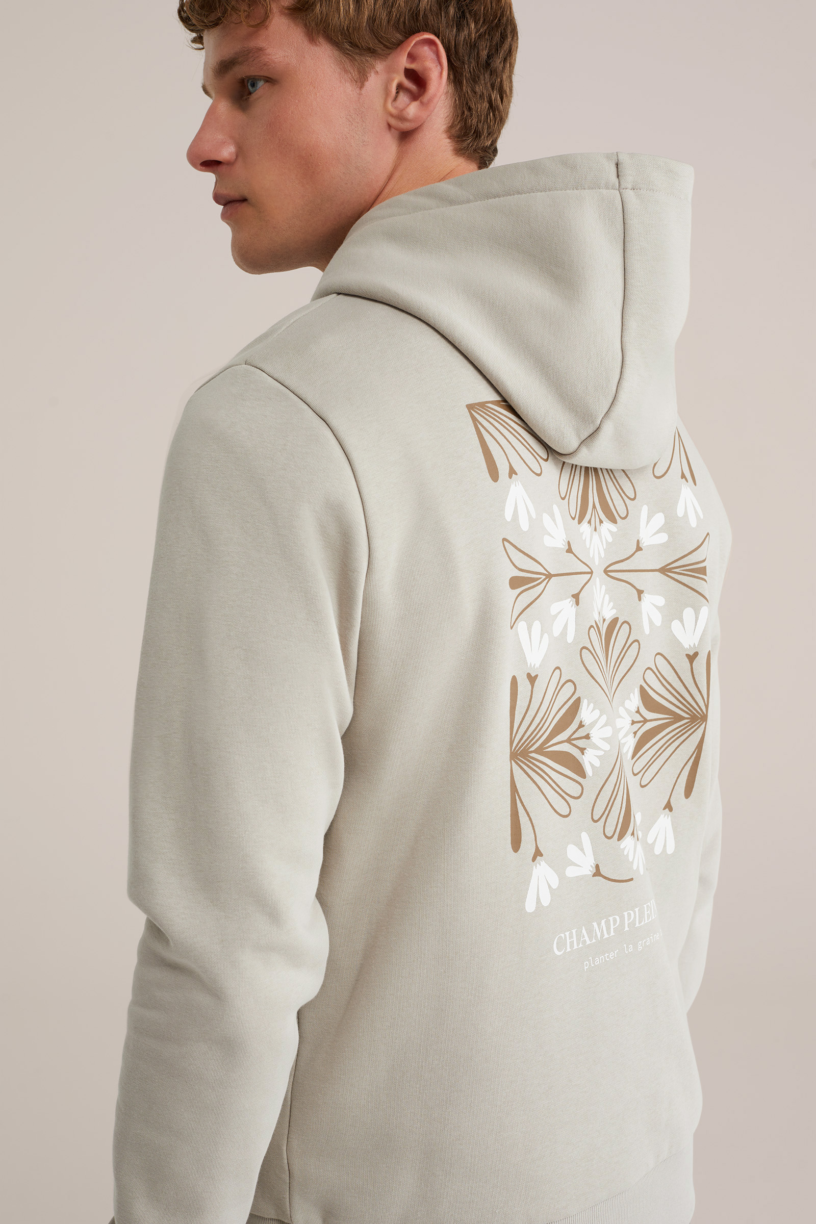 Heren regular fit hoodie met opdruk