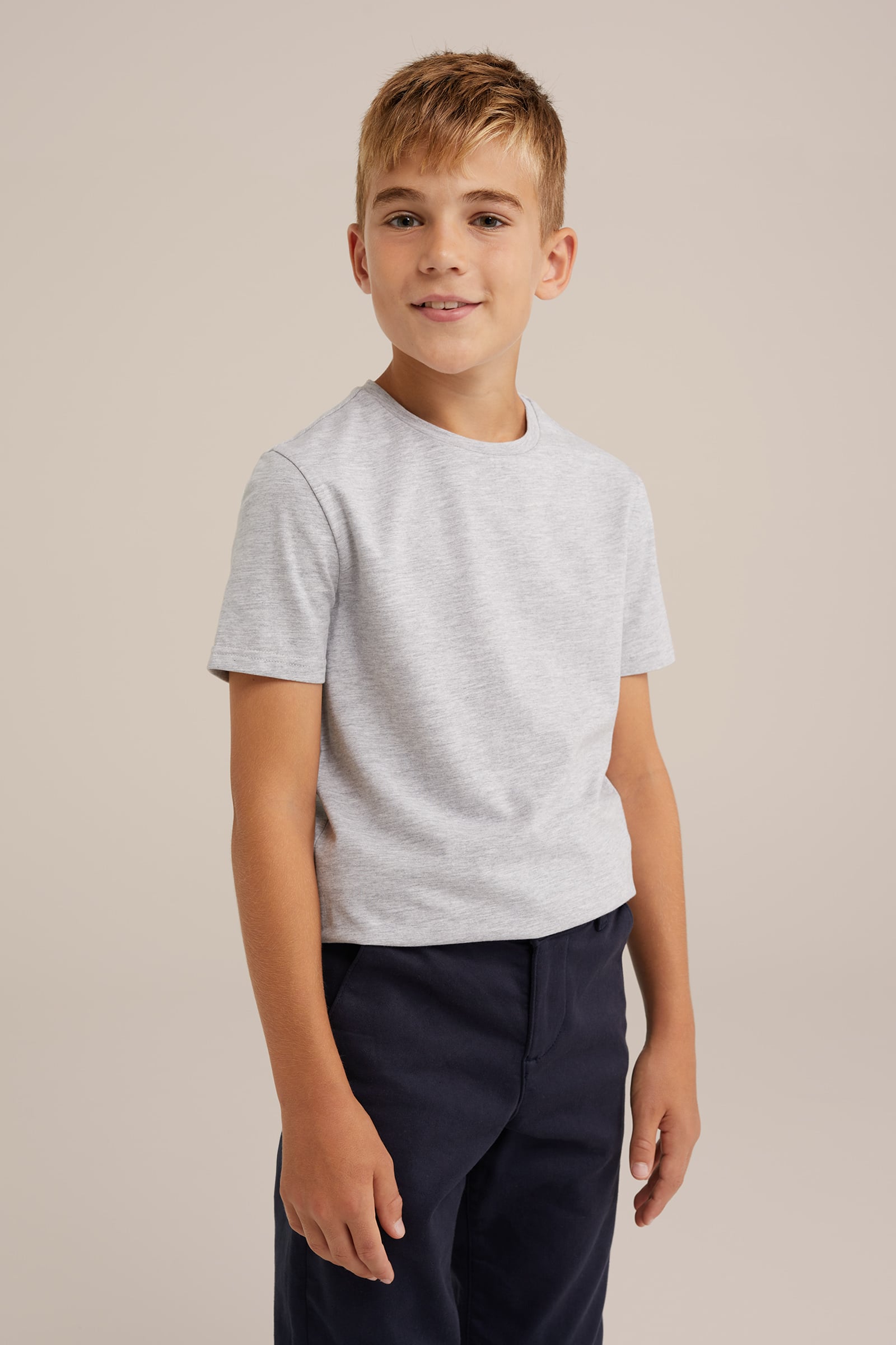 NEXT Jongen Schooltrui met ronde hals Zwart 176