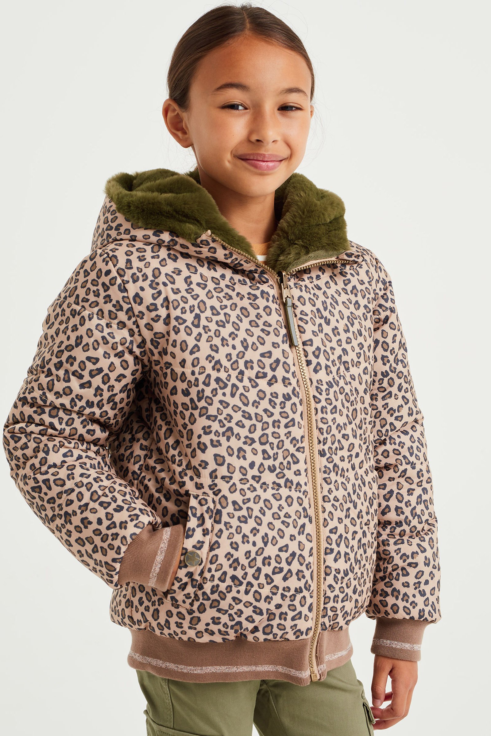 Kapuze Bershka Wendejacke Oversize-Jacke Aus Kunstleder