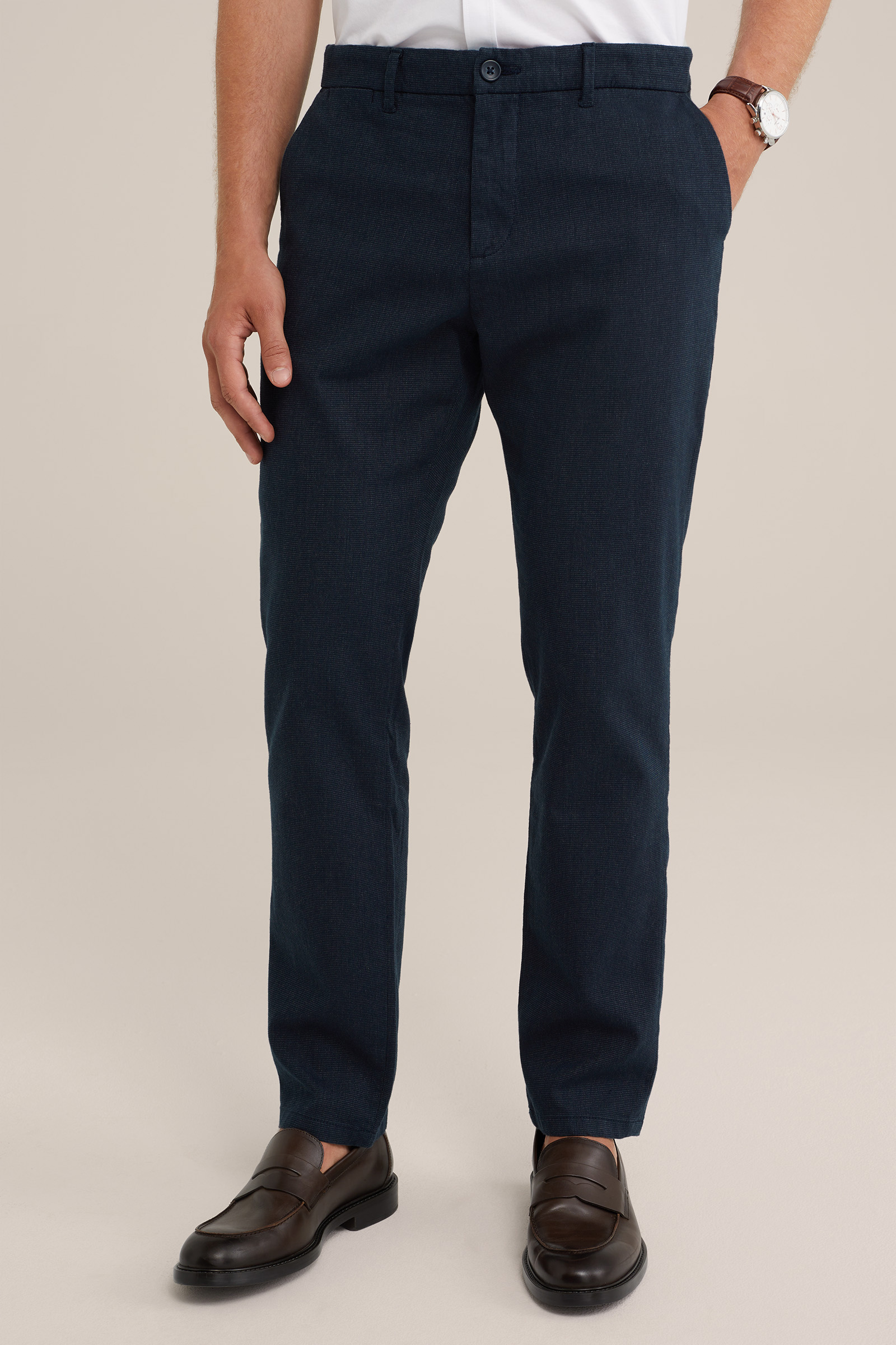 Chino Broek - Heren Slim Fit - Elastische Taille - Stijlvol en Comfortabel