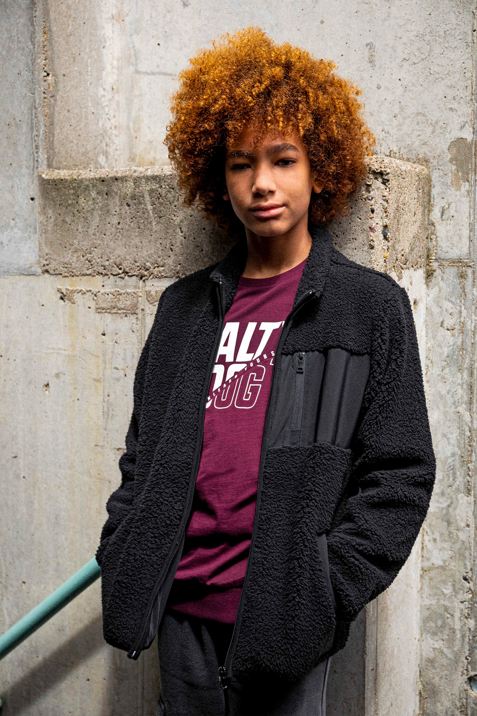 Manteau teddy gar?�on | wefashion.com