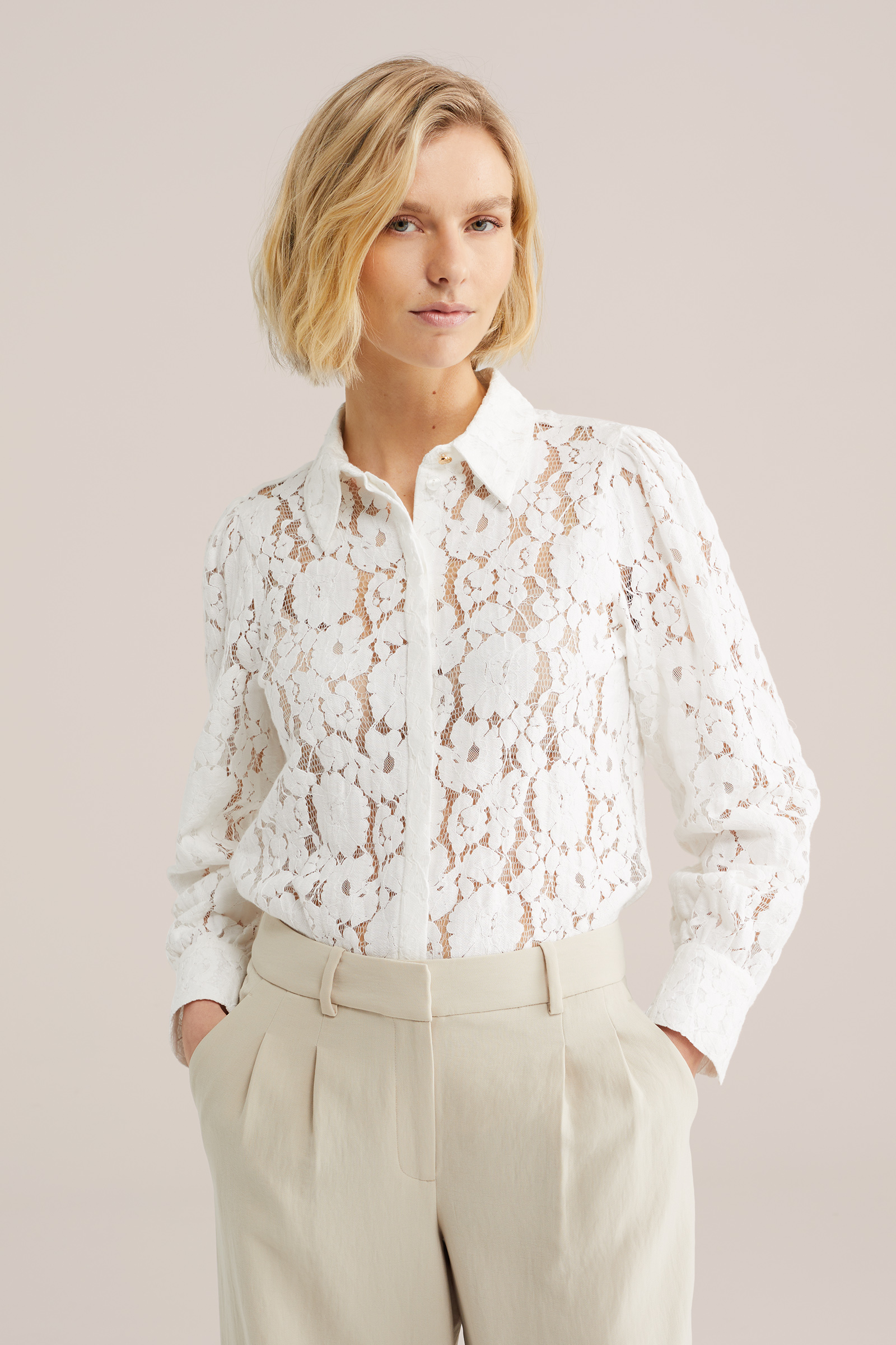 Dames Lange blouse met knoopjes bij MS Mode