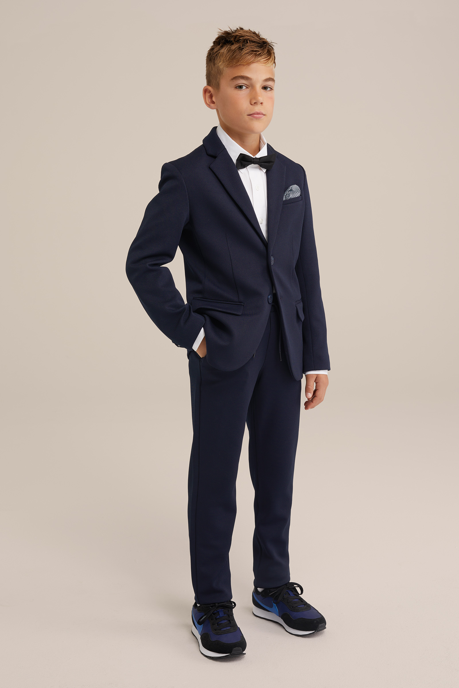 Wilvorst Slim fit colbert van wol met 2 knopen in blauw online kopen | P&C