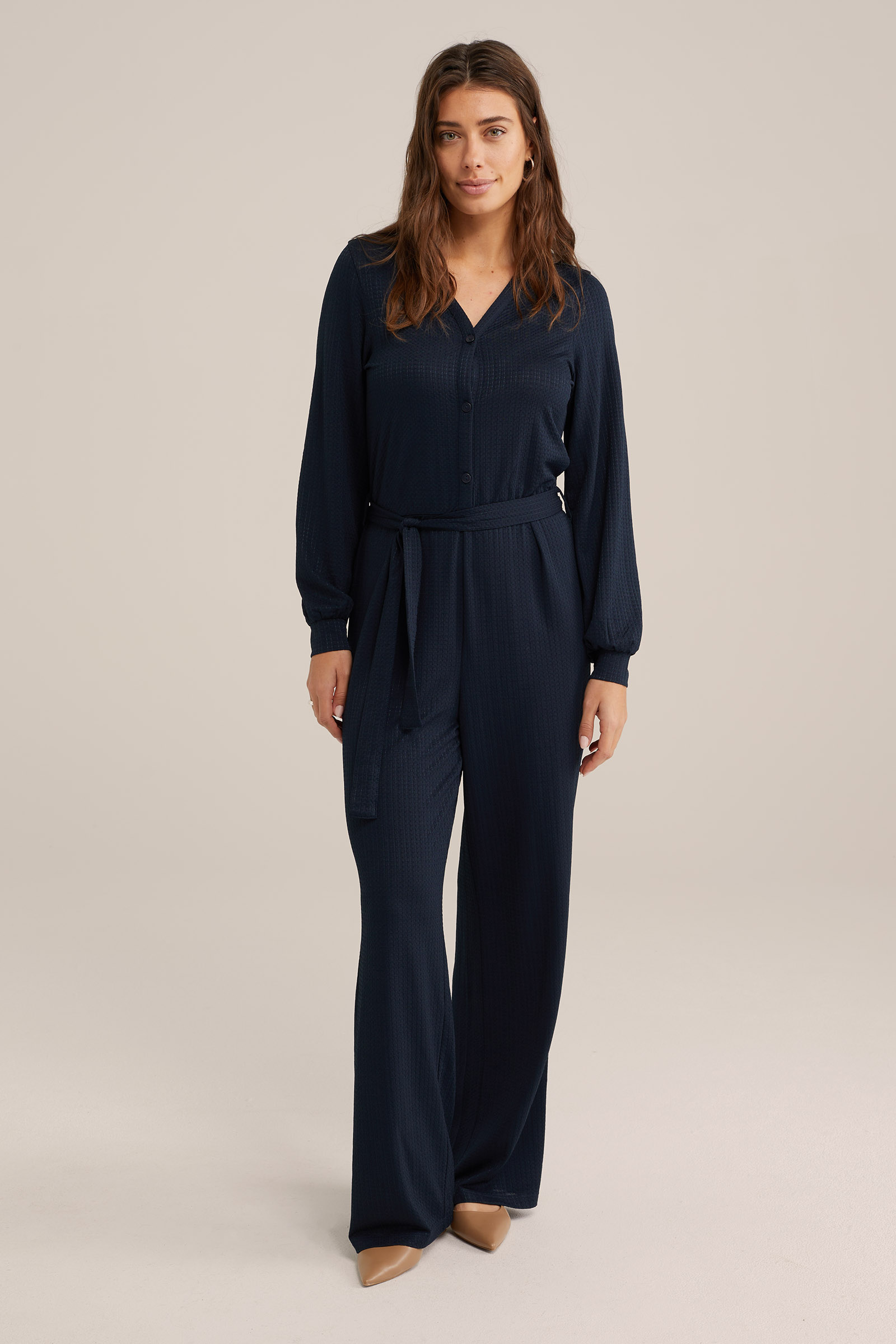 Freebird aansluitend jumpsuit crème