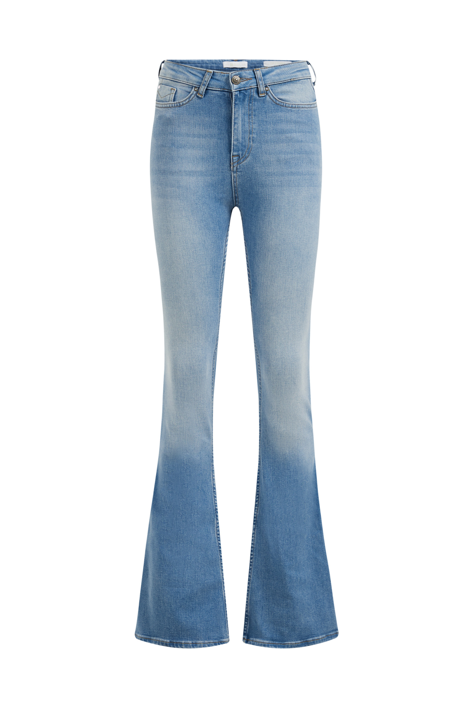 High rise super wide flared jeans met stretch | wefashion.com