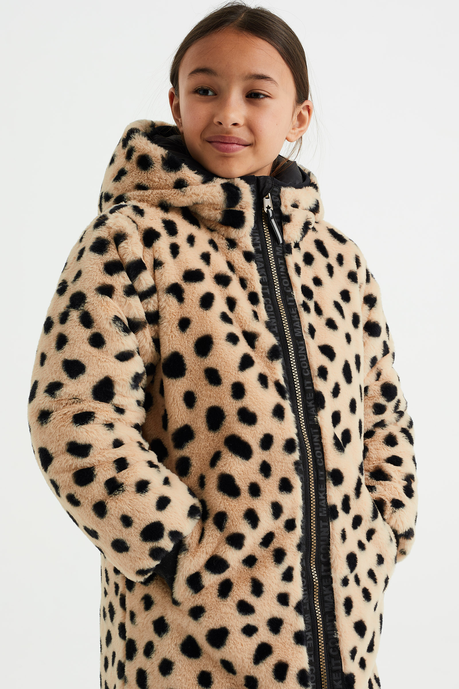 Junior - Parka dorée doublée en fausse fourrure à taille élastiquée | Orchestra