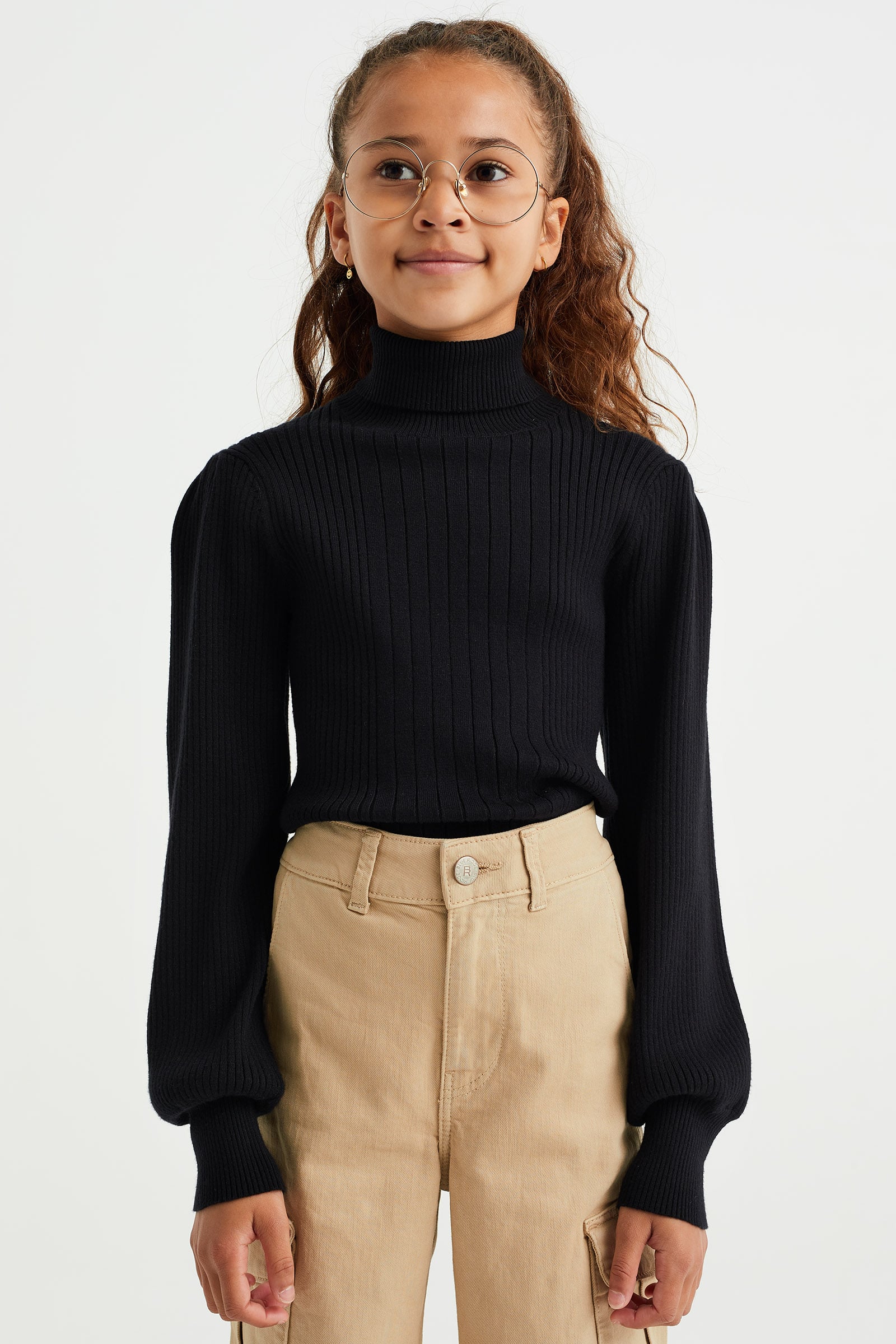 Pull Fille New Look, Col Rond, Manches Longues, Noir, Viscose, Sequins, Taille 14-15 Ans