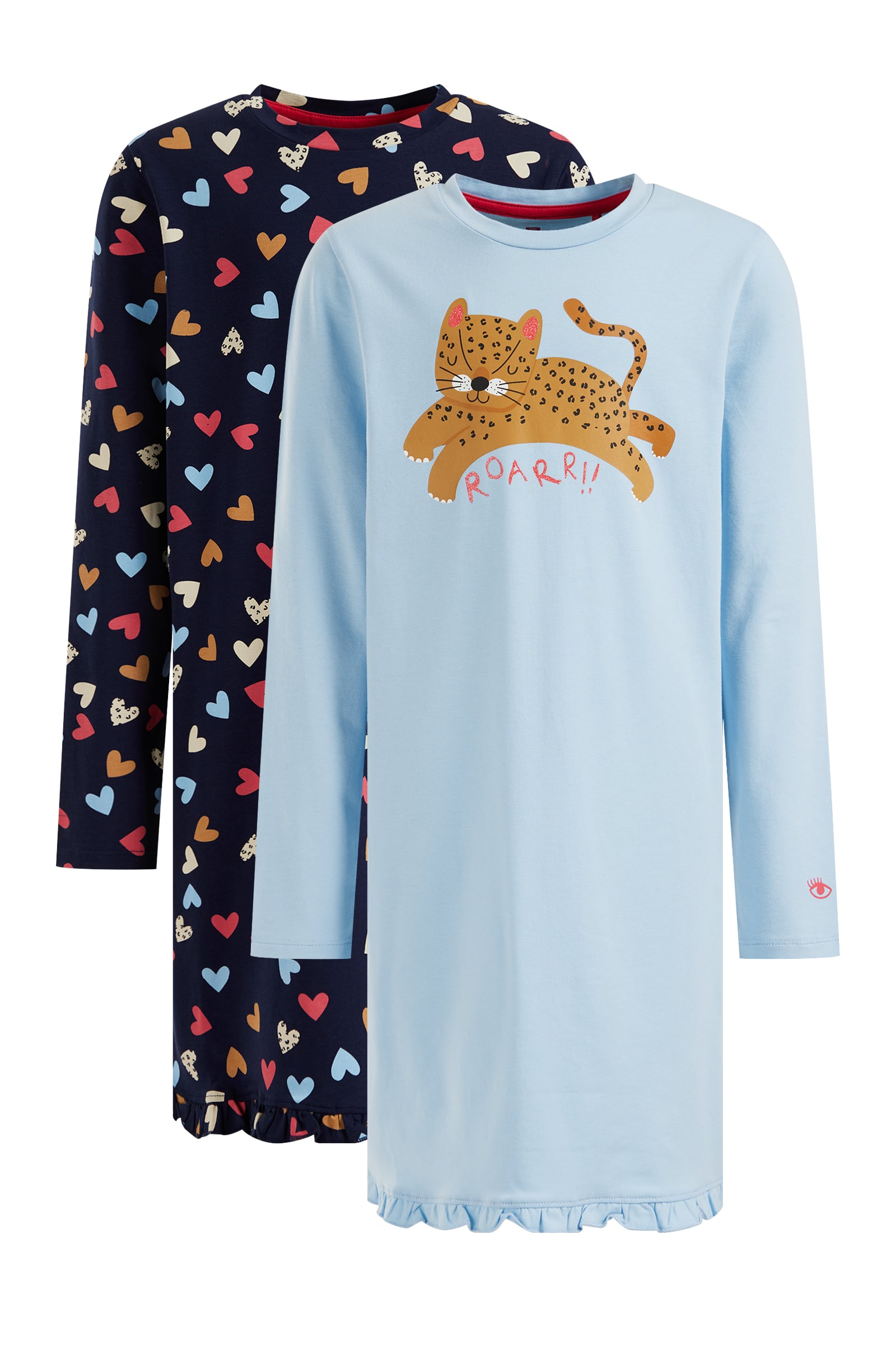 Schiesser Chemise De Nuit Fille 100% Coton Bio - Taille 140 à 176